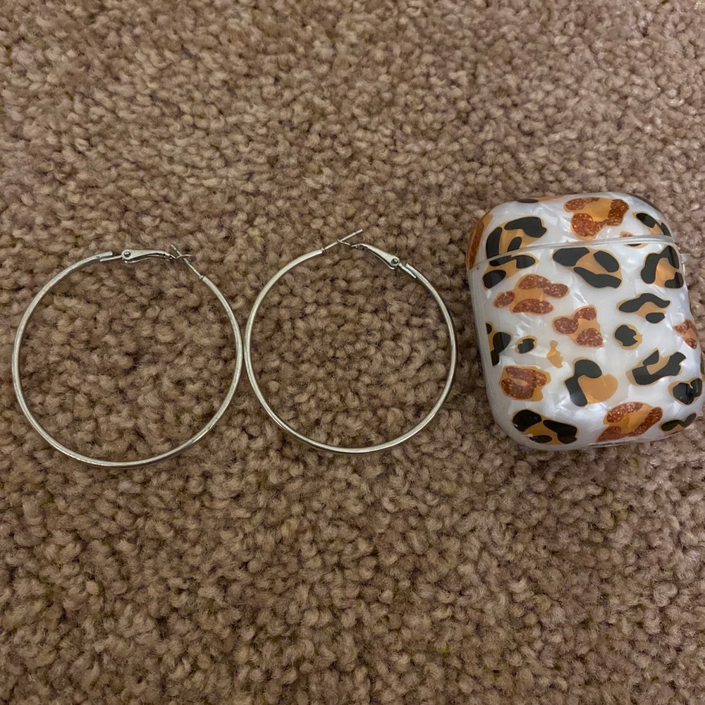 Silver Hoop Earrings!!
